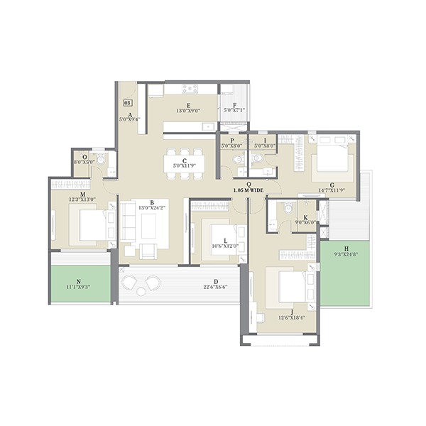 Tower C - 4 BHK - 03 Series (G)